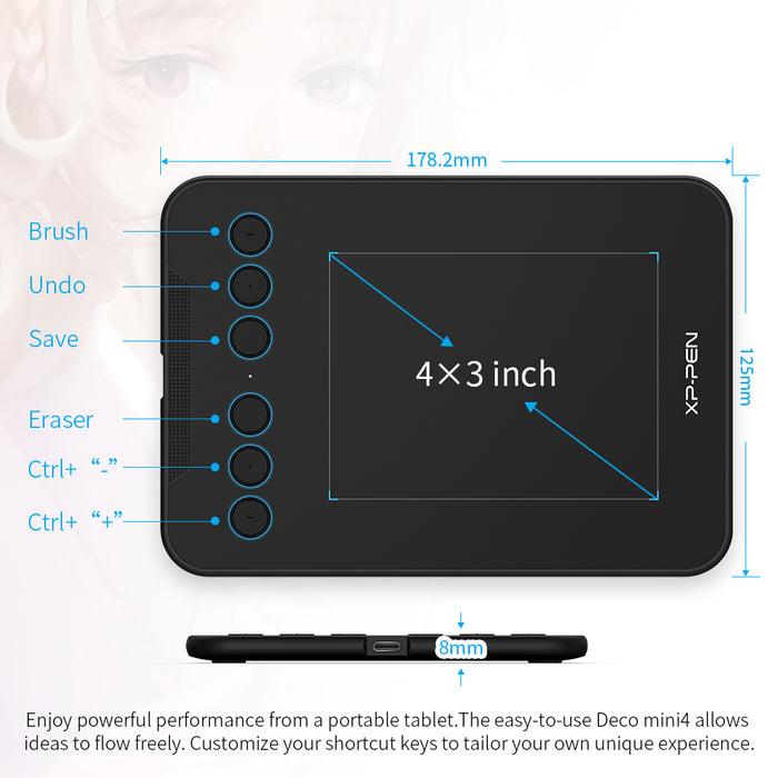 Graphic Tablet XPPEN Deco mini 4