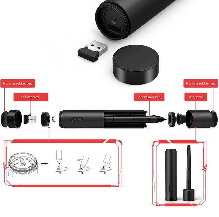 DECO-03_SML XP-PEN DECO-03 Wireless Drawing Tablet, Graphic Tablet